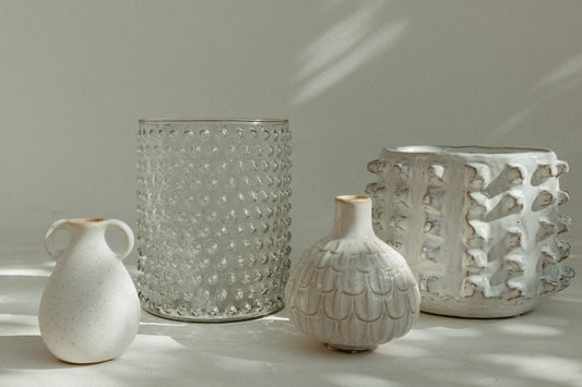 Glass spotty vase